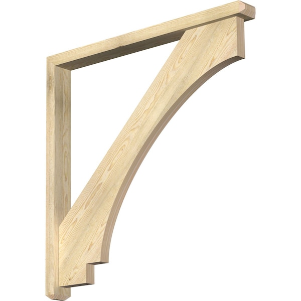 Ekena Millwork Imperial Craftsman Rough Sawn Bracket w/ Offset Brace, Douglas Fir, 4"W x 42"D x 42"H BKT0402X42X42IMP04RDF - main